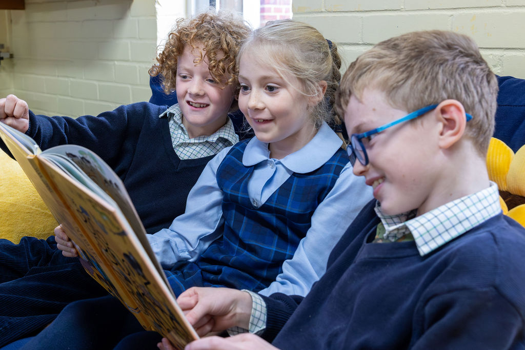Horris Hill pupils at their desks